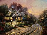 Thomas Kinkade Teacup Cottage painting